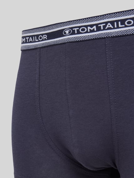 Tom Tailor regular fit trunks in set van 5 van zachte katoen met elastisch label in band Rood - 2
