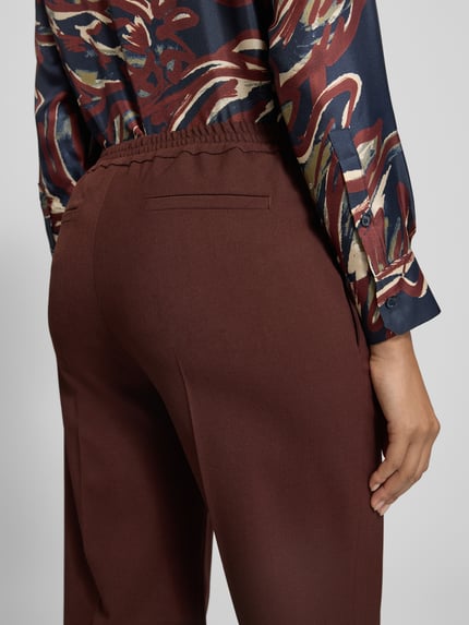 Weekend Max Mara Regular Fit Hose mit Schurwolle-Anteil Modell 'PETRA' Bordeaux 3