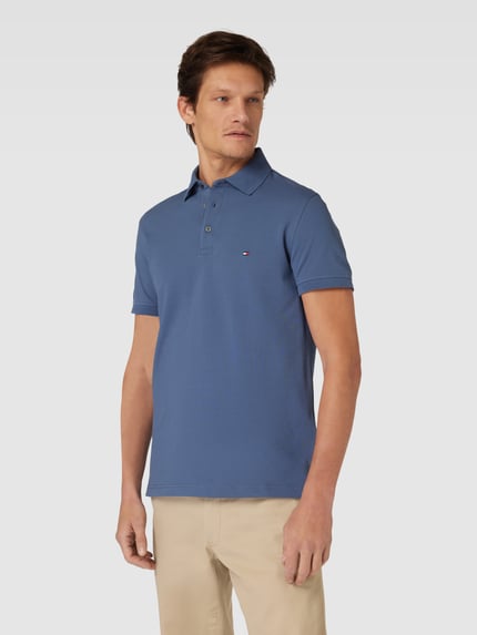 Tommy Hilfiger Koszulka polo o kroju slim fit model ‘1985’ Jeansowy niebieski 4