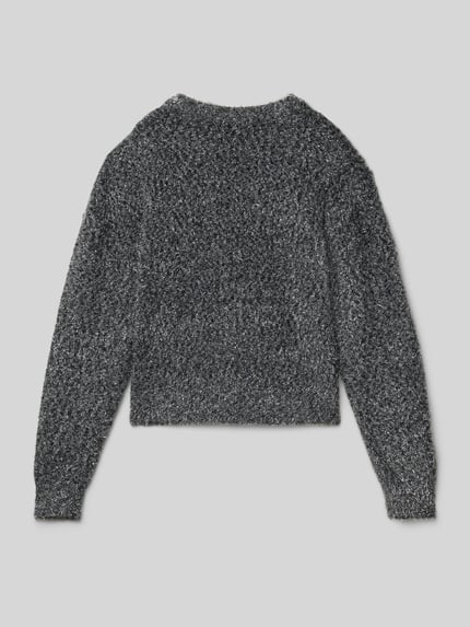 ONLY Regular Fit Strickpullover mit Glitzer-Optik Modell 'PIUMO GLITTER' Silber 3