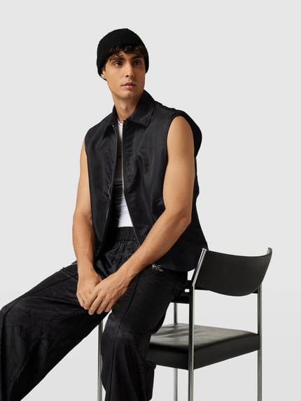 HAN Kjobenhavn Bodywarmer met platte kraag Zwart - 3