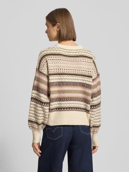ONLY Regular Fit Strickpullover mit überschnittenen Schultern Modell 'ARIANNE' Rosa 5