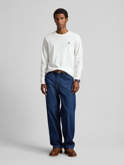 Polo Ralph Lauren Regular Fit Langarmshirt aus reiner Baumwolle Weiss 1