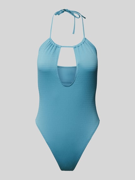 Calvin Klein Underwear Badpak met halter, model 'PLUNGE' Aquablauw - 1