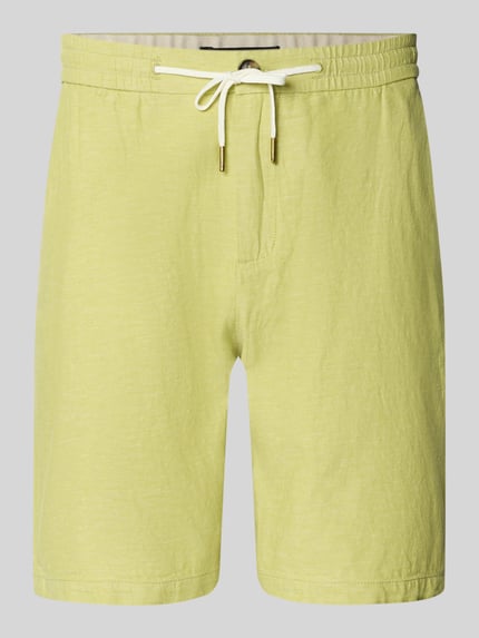 Productfoto, Shorts met elastische tailleband van Scotch & Soda heren, katoen-linnenmix, regular fit, tunnelkoord, maat 32.