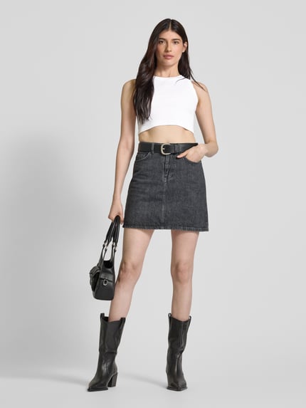 DRYKORN Korte top in riblook, model 'NADEEN' Wit - 1
