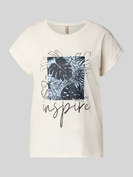 Soyaconcept T-Shirt mit fixiertem Ärmelaufschlag Modell 'RINA' Marine 2