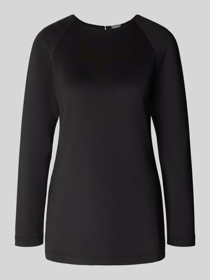 MM by Max Mara Regular fit shirt met lange mouwen van scuba, model 'UNDICI' Zwart - 2