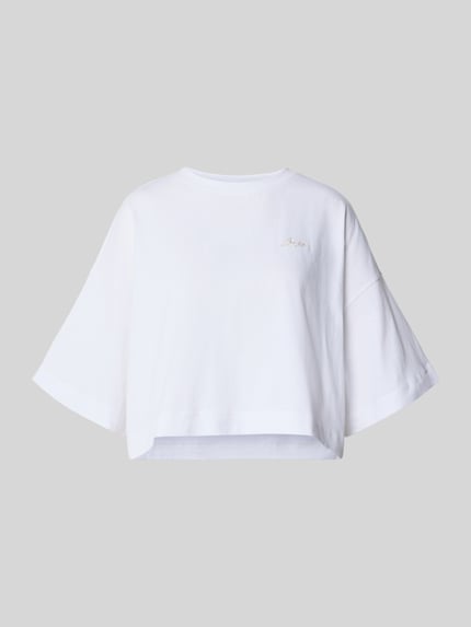 BOSS Orange Boxy fit T-shirt van puur katoen Offwhite - 2