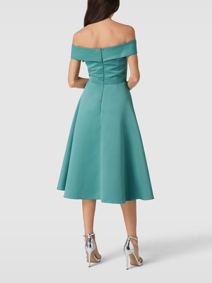 TROYDEN COLLECTION Knielanges Kleid mit Herz-Ausschnitt Mint 5