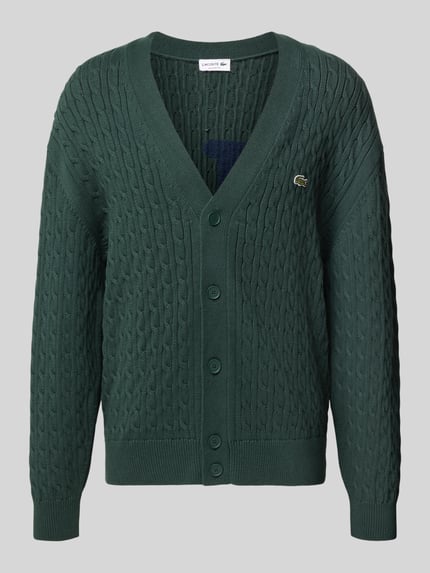 Lacoste Cardigan mit großem Rückenlogo Dunkelgruen 2
