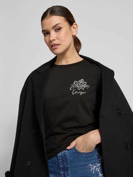 Kenzo T-shirt met labelprint Zwart - 3