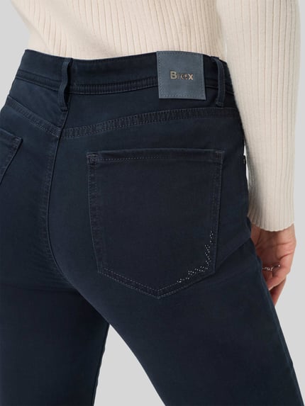 Brax Regular fit recht broek van mix van katoen en lyocell met mix van modal, katoen en elastaan model 'MARY' Marineblauw - 3