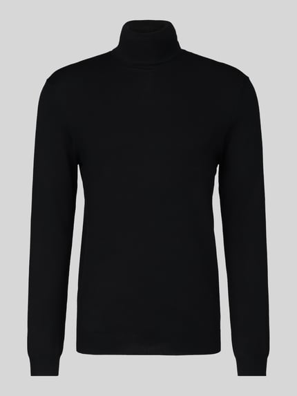 ONLY & SONS Regular Fit Rollkragenpullover aus Viskose-Mix Modell 'WYLER' Black 2