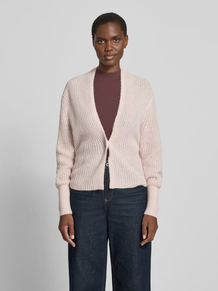 JOOP! regular fit cardigan met mix van alpaca en wol model 'Kanna' Lichtroze - 4