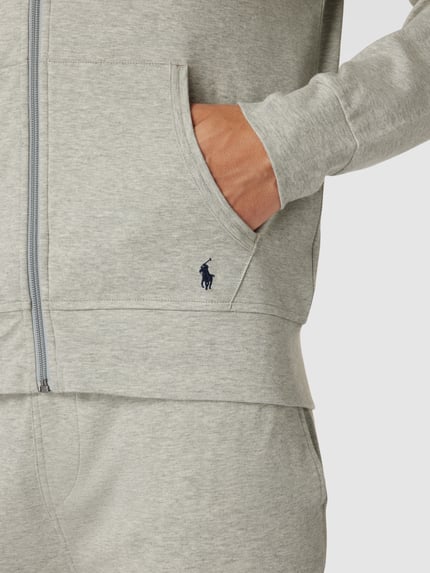 Polo Ralph Lauren Underwear Sweatjacke mit Label-Stitching Mittelgrau Melange 3