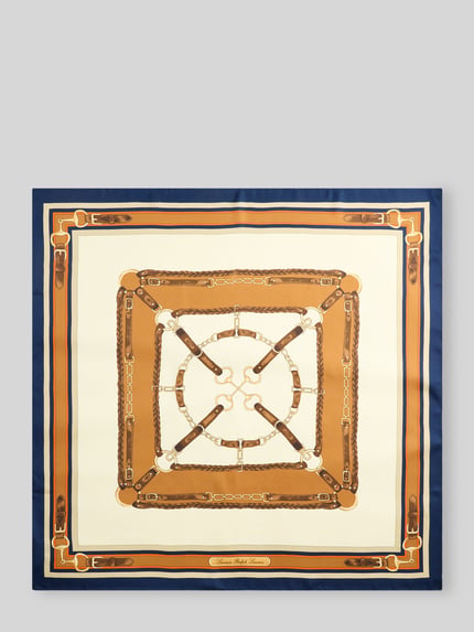 Lauren Ralph Lauren Tuch aus Seide mit Logo-Schriftzug Camel 3