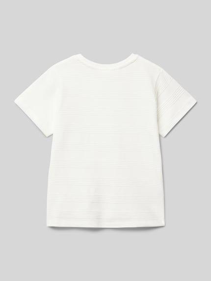 Mayoral T-shirt z naszywką z logo Złamany biały 3
