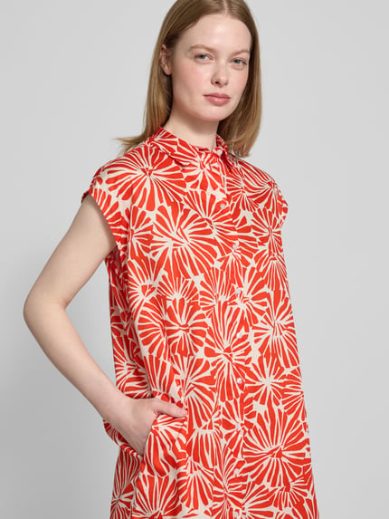 Smith and Soul Knielange jurk met kapmouwen Rood - 3