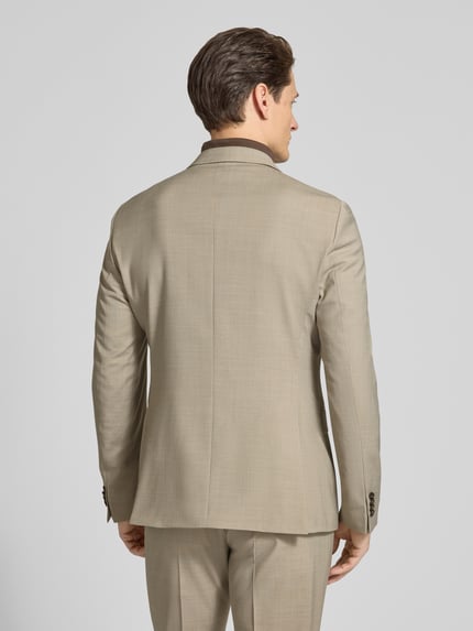 Männermodel trägt Regular fit anzugjacke mit wol-aandeel model 'Jamie' van Tiger Of Sweden in beige, klassieke pasvorm, rugaanzicht
