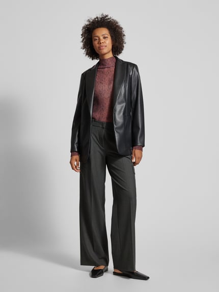 CAMBIO Broek met bandplooien, model 'AMELIE' Donkergrijs - 1