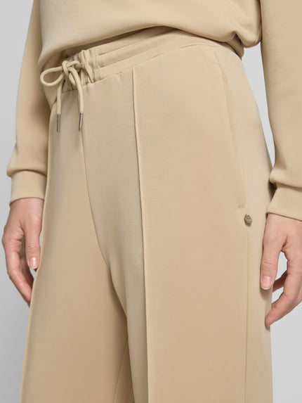 Scotch & Soda Sweatpants met siernaad en elastische band Zand - 3