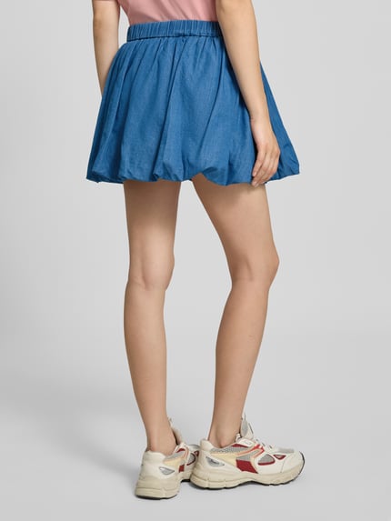 ONLY Uitlopende ballonrok van katoenmix, model 'BEA' Jeansblauw - 5