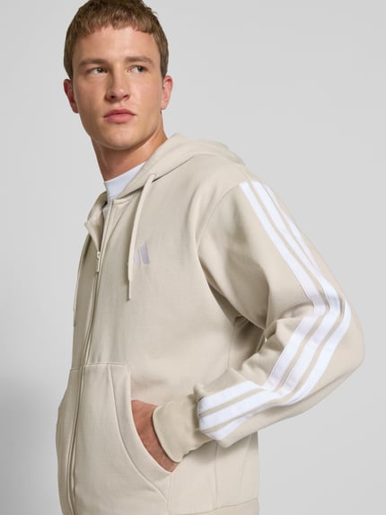 adidas Sportswear Sweatjack met capuchon en kangoeroezak Zand - 3