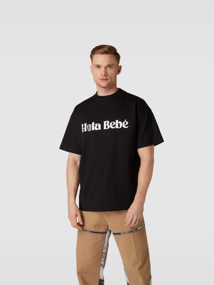 Blue Sky Inn T-shirt z nadruk z napisem Czarny 4