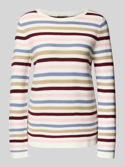 Tom Tailor Regular Fit Pullover aus reiner Baumwolle Rosa 2
