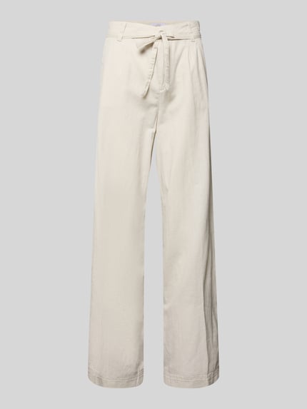 ANGELS Wide Fit Stoffhose mit Bügelfalten Modell 'Livia' Beige 2