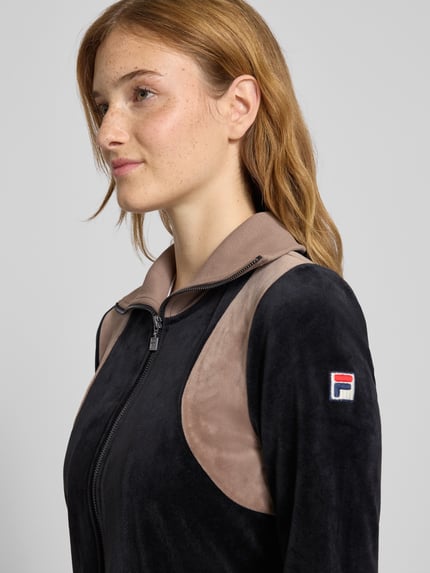 FILA Slim fit sweatjack met ritssluiting, model 'ADRIANO' Zwart - 3