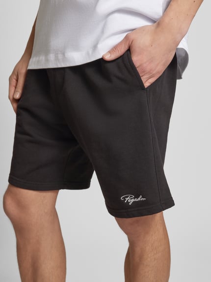 PEGADOR Sweatshorts mit elastischem Bund Modell 'SIGNAR TERRY' Anthrazit 3