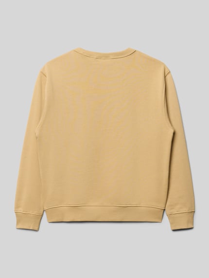 Calvin Klein Jeans Bluza o kroju regular fit z nadrukiem z logo model 'Varsity' Camel 3