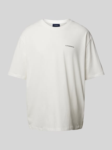 Lindbergh Oversized T-Shirt mit Label-Print Offwhite 2