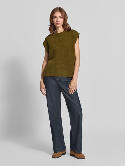 Selected Relaxed Fit Pullunder aus Woll-Mix Modell 'LULU' Oliv 1