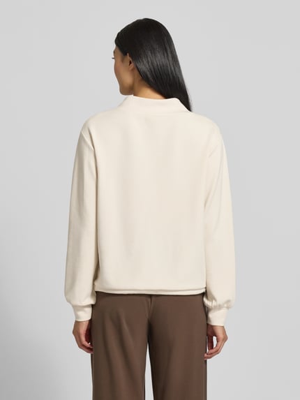monari Sweatshirt met opstaande kraag Ecru - 5