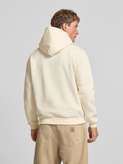 REVIEW Relaxed Fit Hoodie aus Baumwoll-Mix mit Hunde-Patch Ecru 5