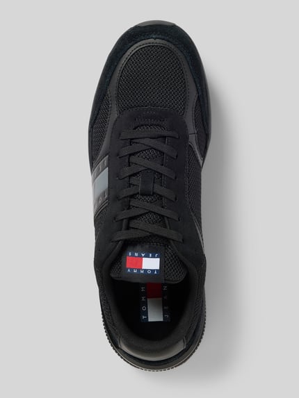 Produktfoto, Low Top Sneaker met veloursleren inzet Model 'TECHNICAL RUNNERS' van Tommy Jeans, multicolor, mesh en leren mix, geronde neus, profielzool