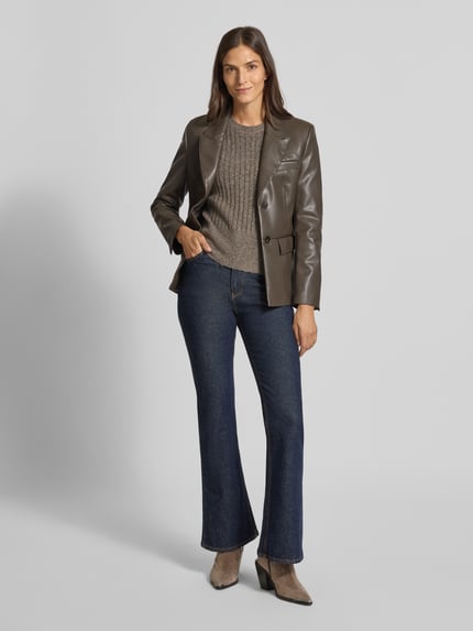 FREE/QUENT Gebreide pullover met structuurmotief, model 'HARA' Taupe - 1