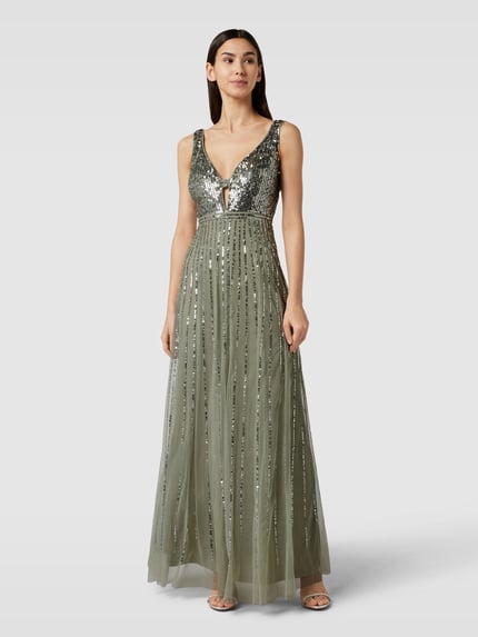 Lace & Beads Abendkleid mit Paillettenbesatz Mint 4