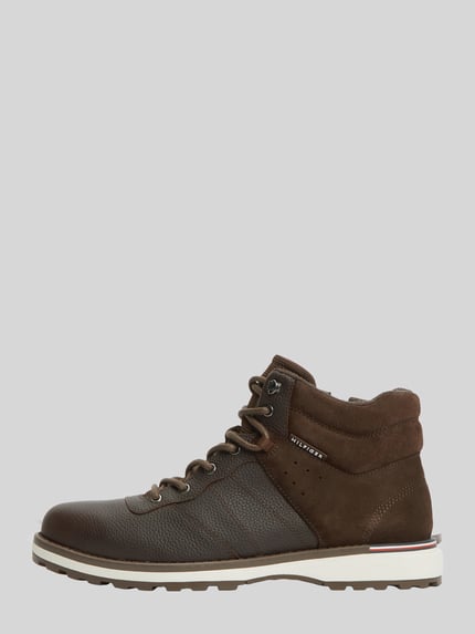 Tommy Hilfiger Schnürstiefel aus echtem Rindsleder Dunkelbraun 2