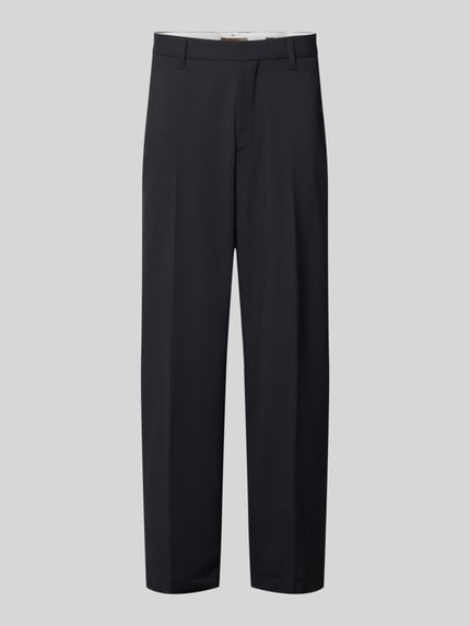 Produktfoto, schwarze Weite HOSE mit Woll-Anteil Modell 'MOSSBO DFB' von Marc O'Polo für Herren, glatte Struktur, schlichtes Design.
