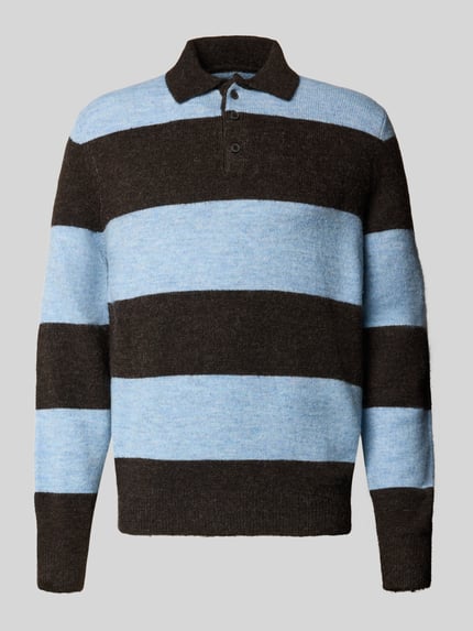 MCNEAL Regular Fit Strickpullover mit Polokragen Schlamm Melange 1
