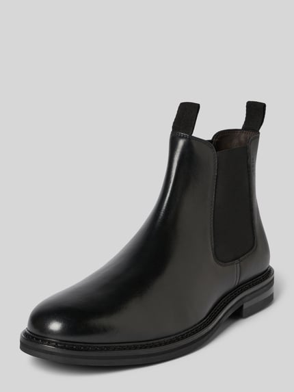 DIGEL Chelseas aus Leder mit elastischen Einsätzen Modell 'Santosh' Black 1