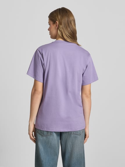 HUGO Blue Relaxed Fit T-Shirt aus reiner Baumwolle Modell 'VINTAGE TEE_B_1' Violett 5