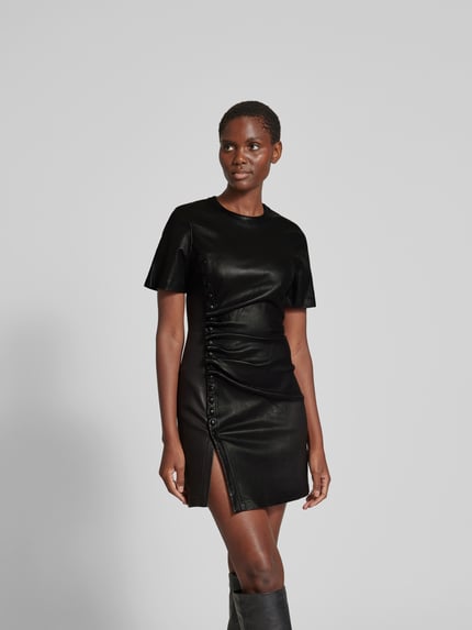 Rabanne Mini-jurk met zijwaartse knoopsluiting Zwart - 4