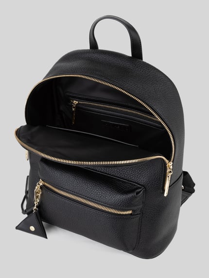 Valentino Bags Plecak ze sztucznej skóry z regulowanymi paskami na ramię Czarny 3