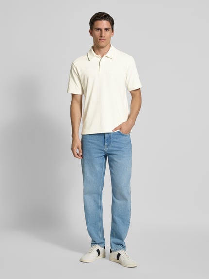 JACK & JONES Premium Poloshirt mit kurzer Knopfleiste Weiss 1