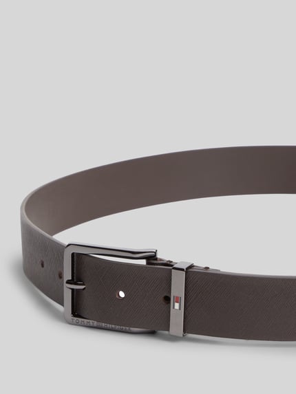 Tommy Hilfiger Gürtel aus echtem Leder Modell 'OLIVER SAFFIANO 3.5' Dunkelbraun 3